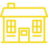 Residential roofing service icon