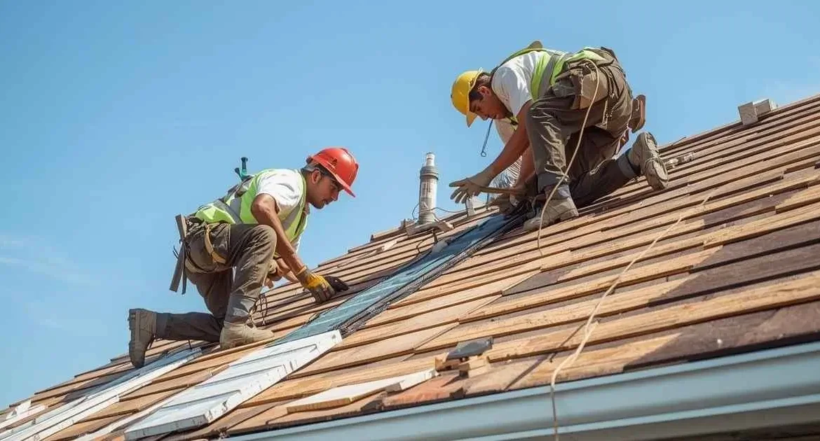 Roof damage on an Ajax home requiring professional repair by Metro Roofing