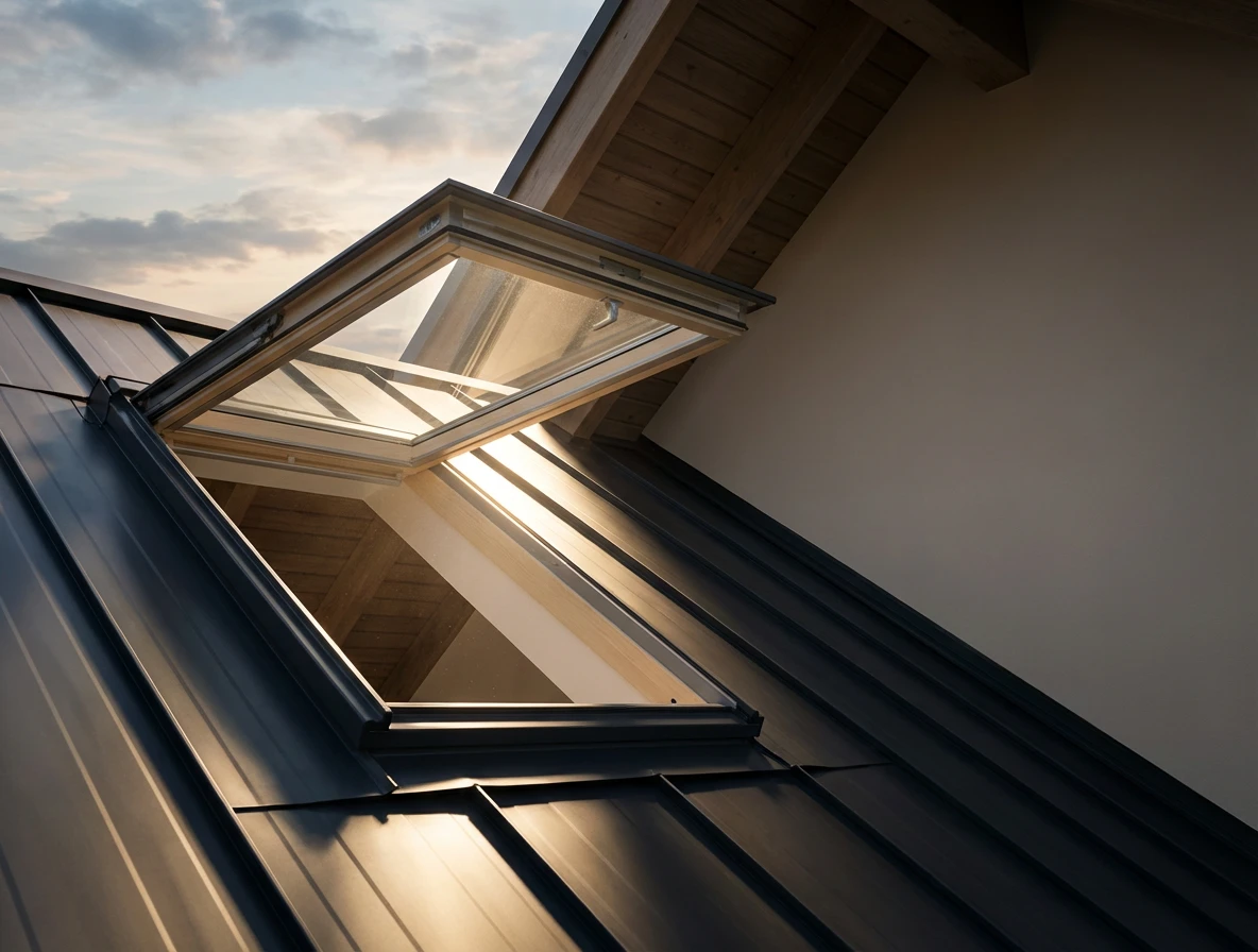 New skylight being installed on an Ajax home by Metro Roofing