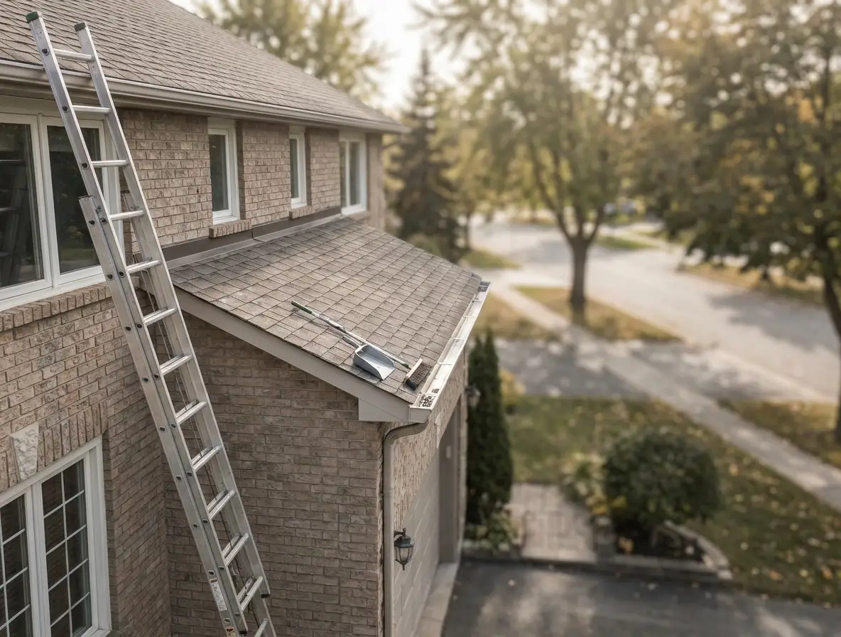Gutter maintenance and service performed in Ajax by Metro Roofing