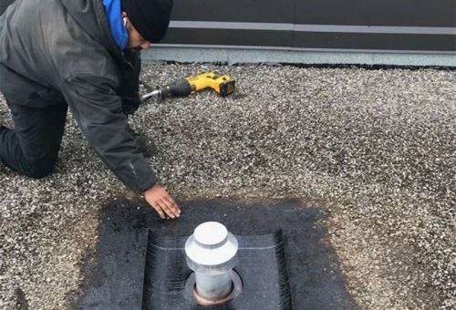 Flat roof repair project completed by Metro Roofing in Ajax